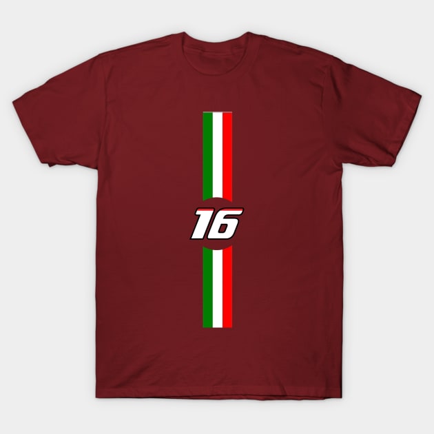 Charles Leclerc Italian Number 16 T-Shirt by Style Unleashed